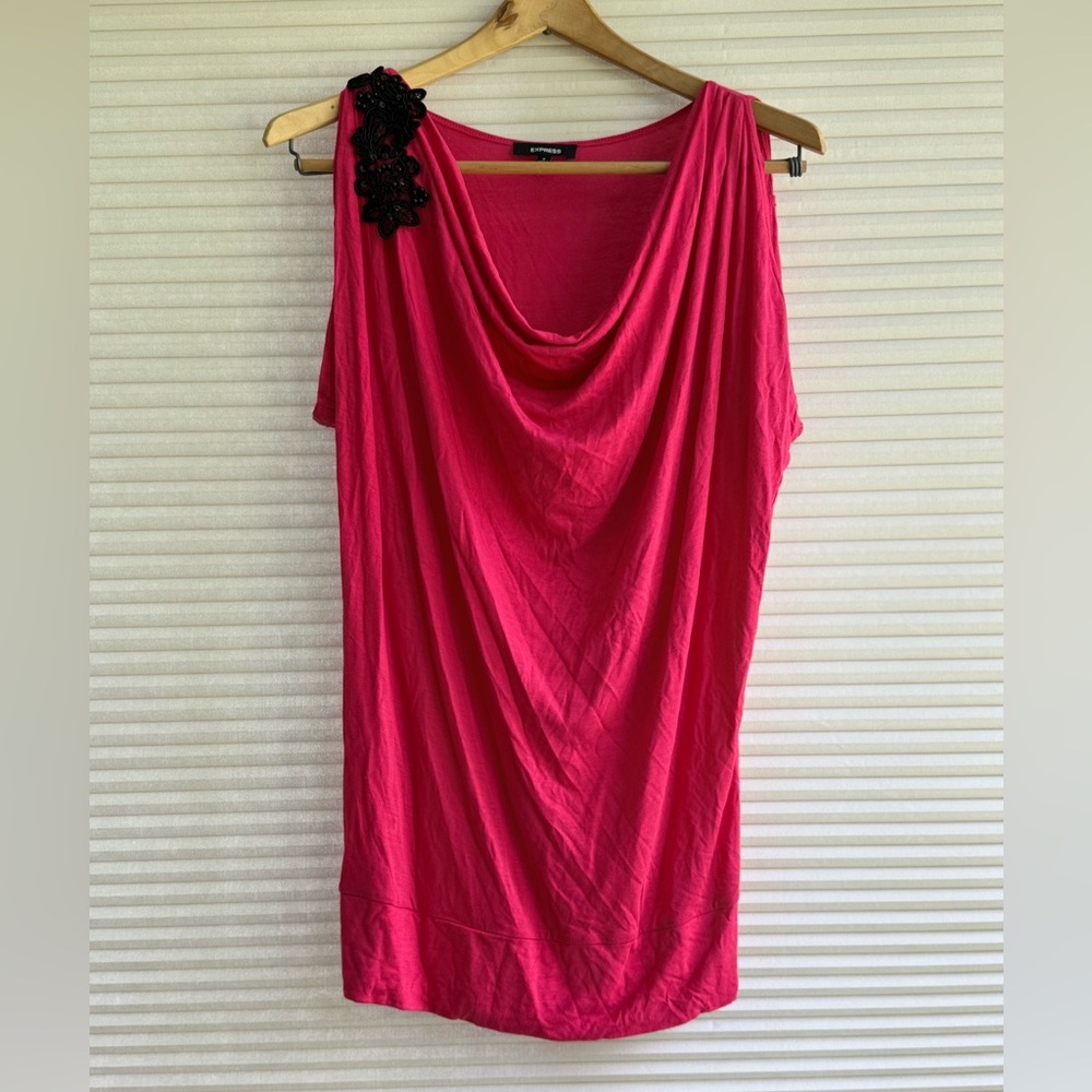 EXPRESS Women’s Sleeveless Cowl Neck Top Pink Size S